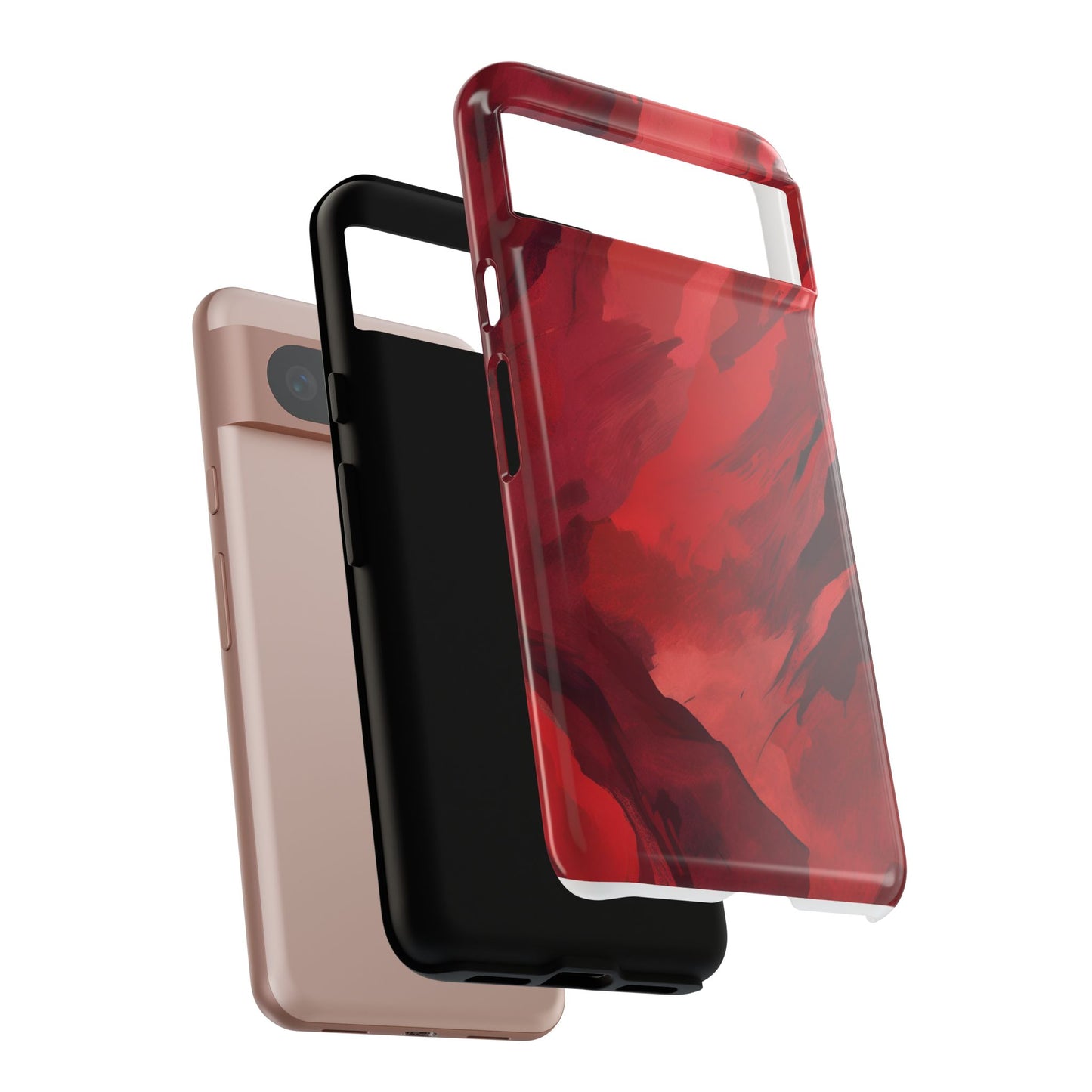 Bold Red Abstract Phone Case - Stylish Protection for Your Phone