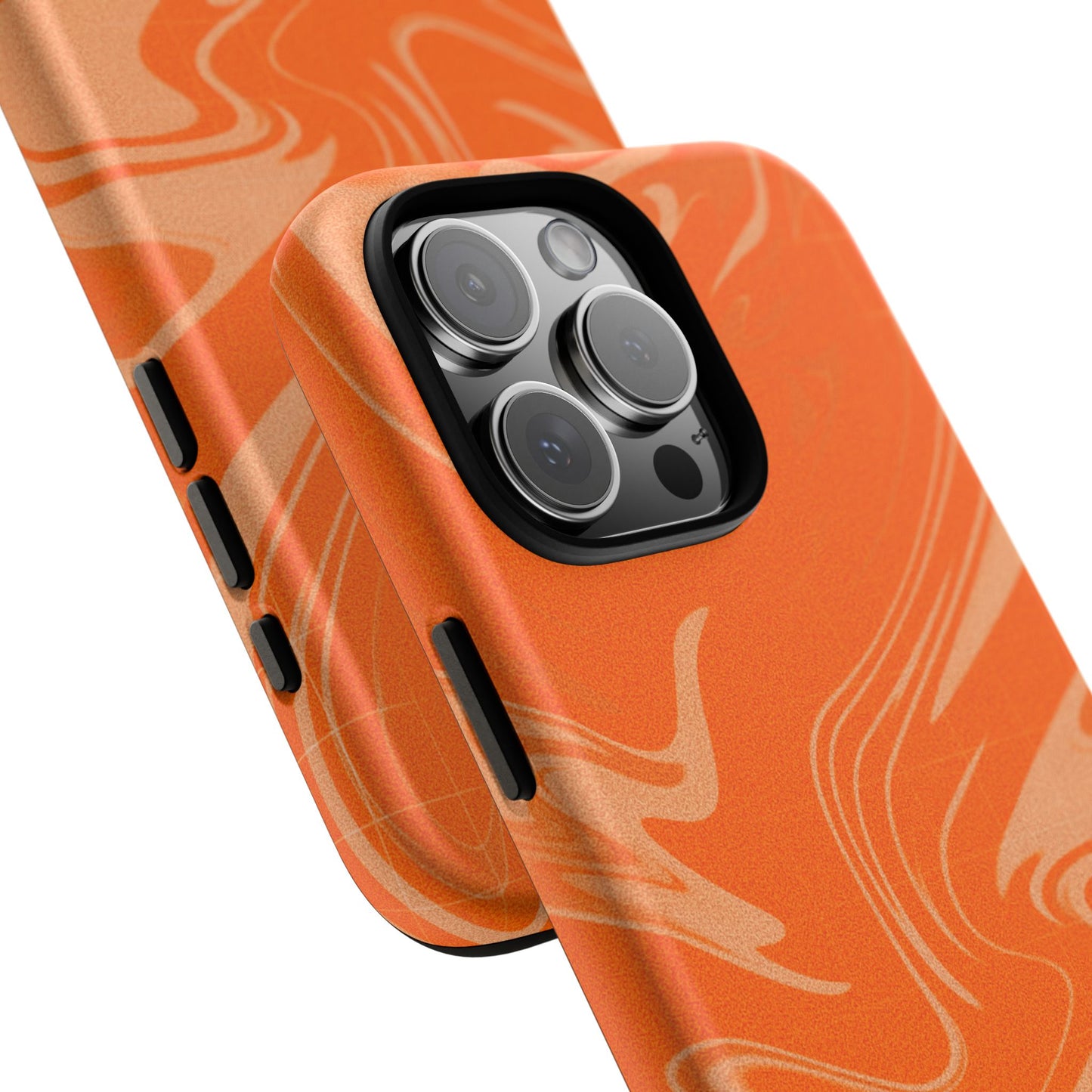Stylish Orange Marble Phone Case - Tough Cases for Trendy Protection