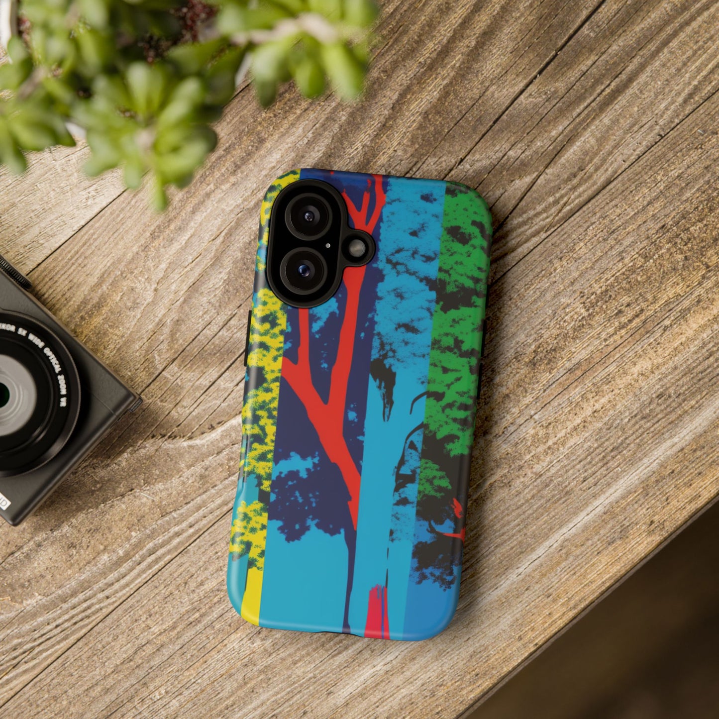Phone Case - Colorful Forest Design Tough Case
