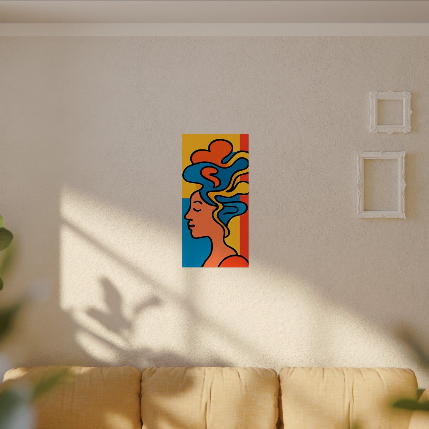 Poster Print - Colorful Abstract Woman with Textured Watercolor Art - GenZ & Millennials