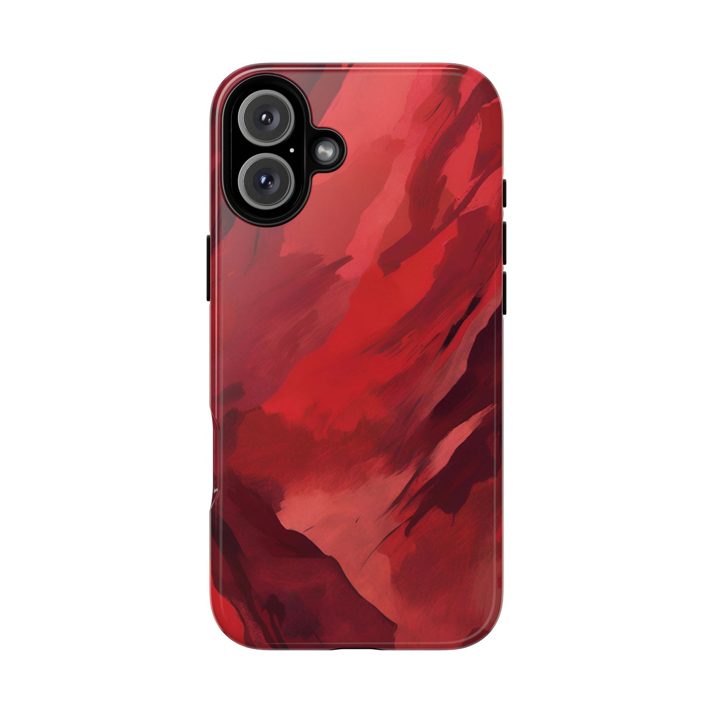 Bold Red Abstract Phone Case - Stylish Protection for Your Phone