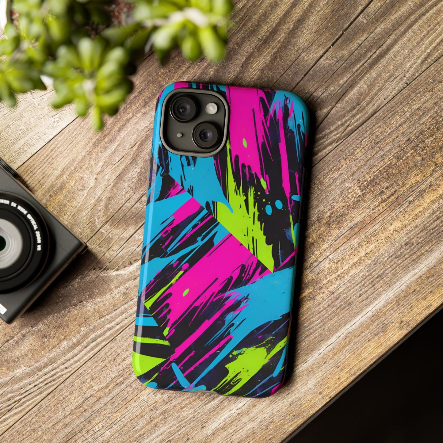 Vibrant Phone Case - Tough Cases with Bold Color Burst Design
