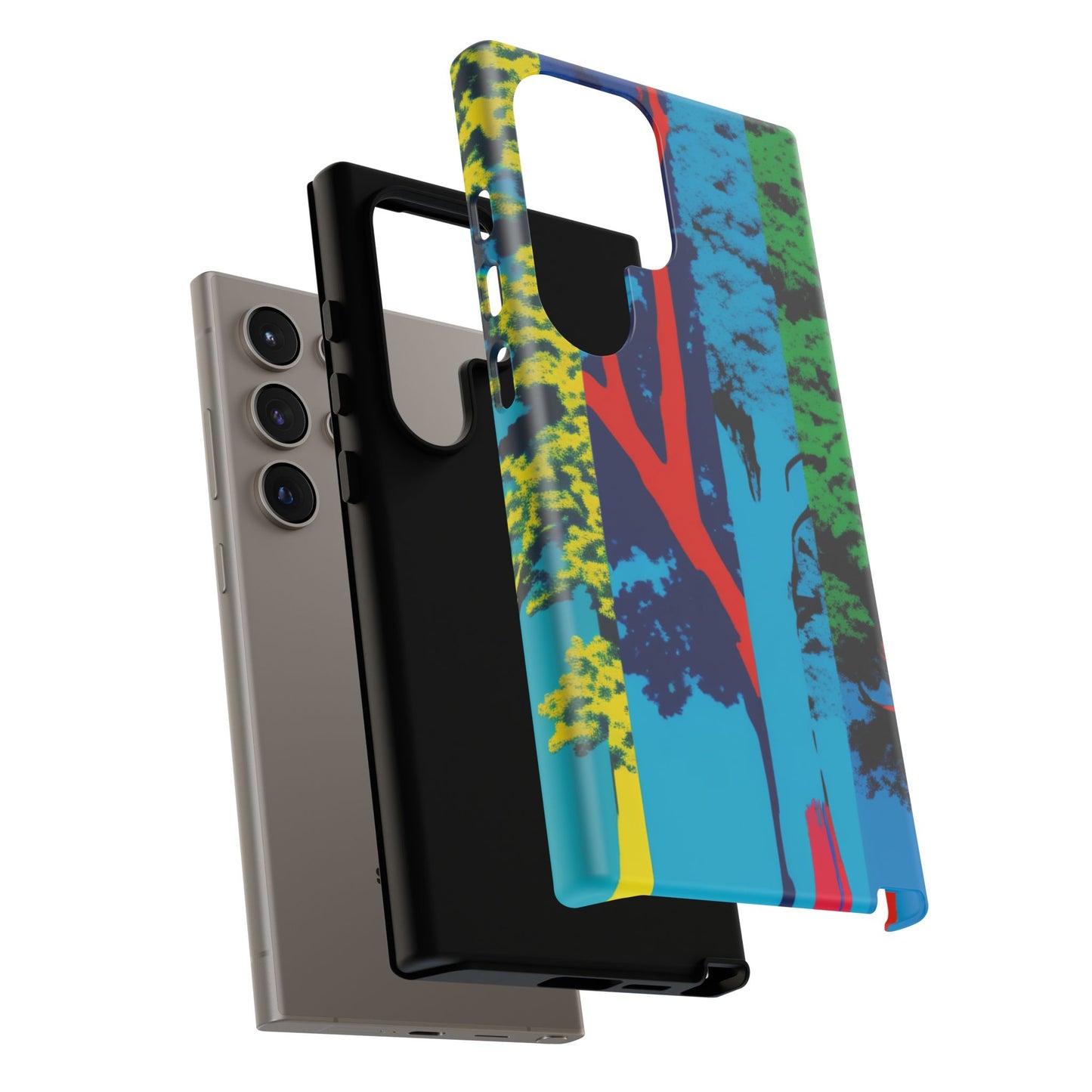 Phone Case - Colorful Forest Design Tough Case