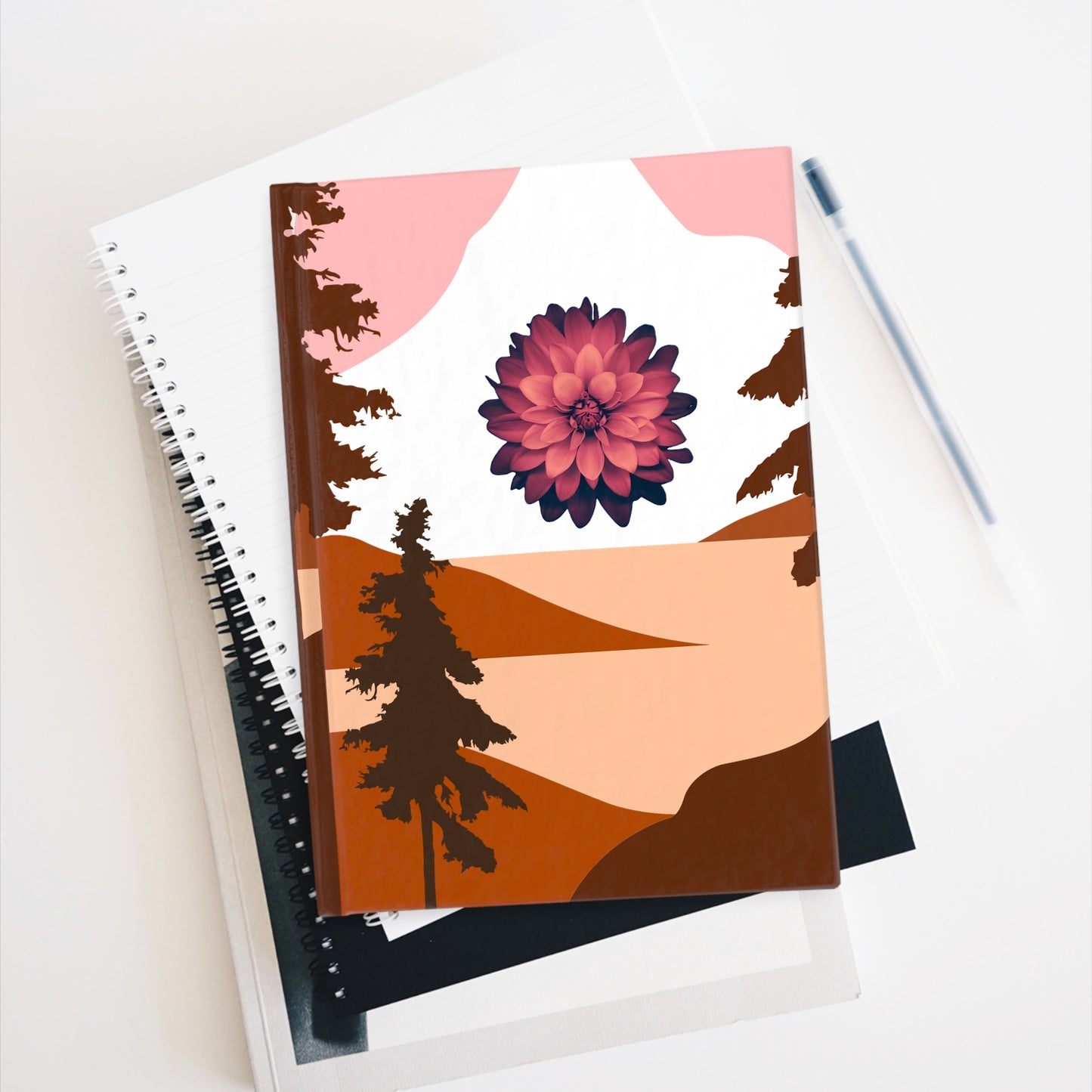Nature-Inspired Blank Journal with Floral Design