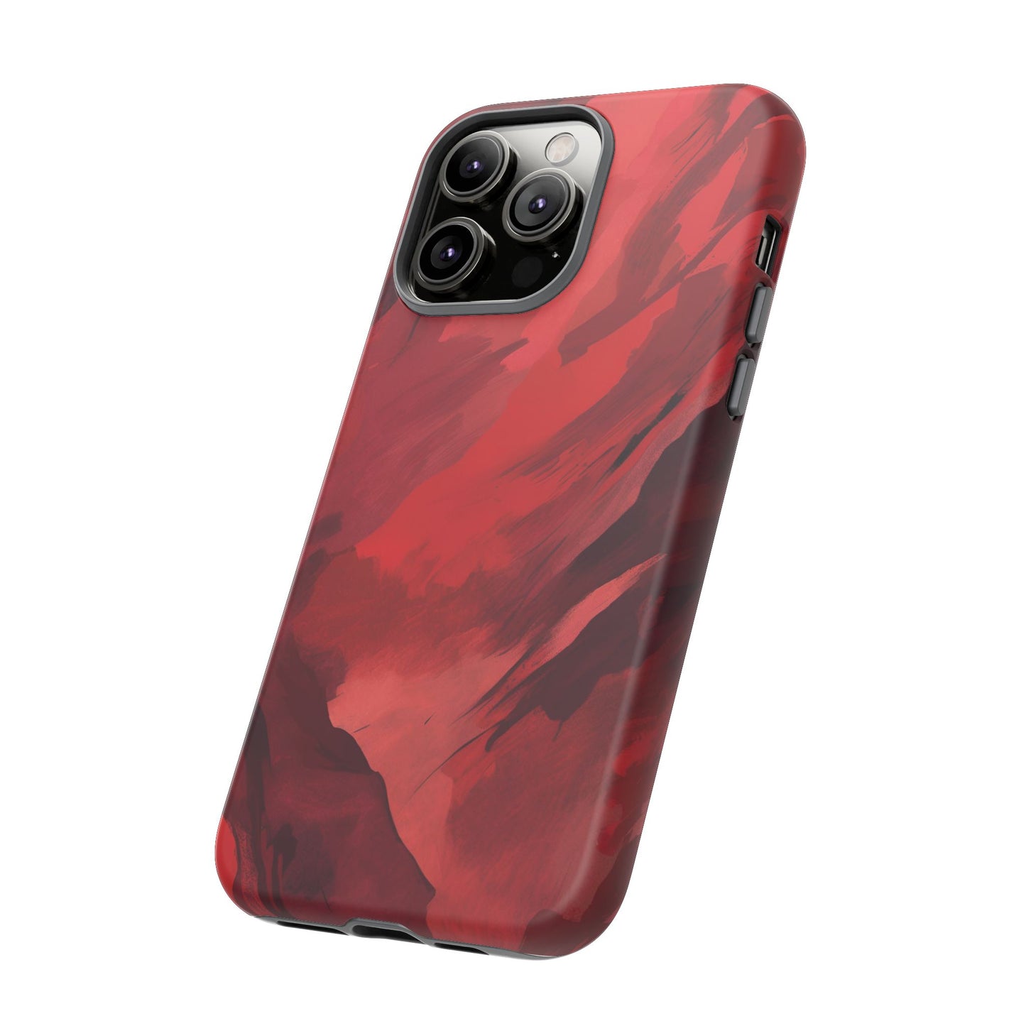 Bold Red Abstract Phone Case - Stylish Protection for Your Phone