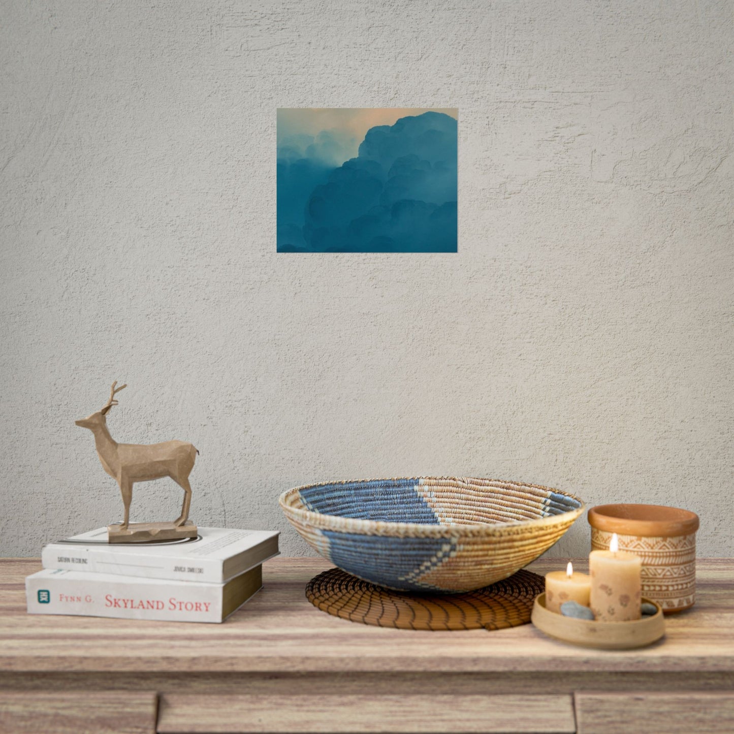 Tranquil Cloudscape Rolled Poster - Perfect for Home Décor and Relaxation