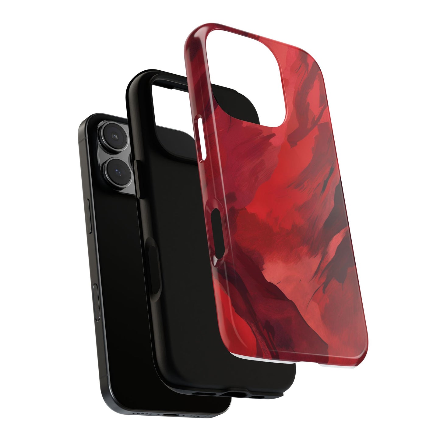 Bold Red Abstract Phone Case - Stylish Protection for Your Phone