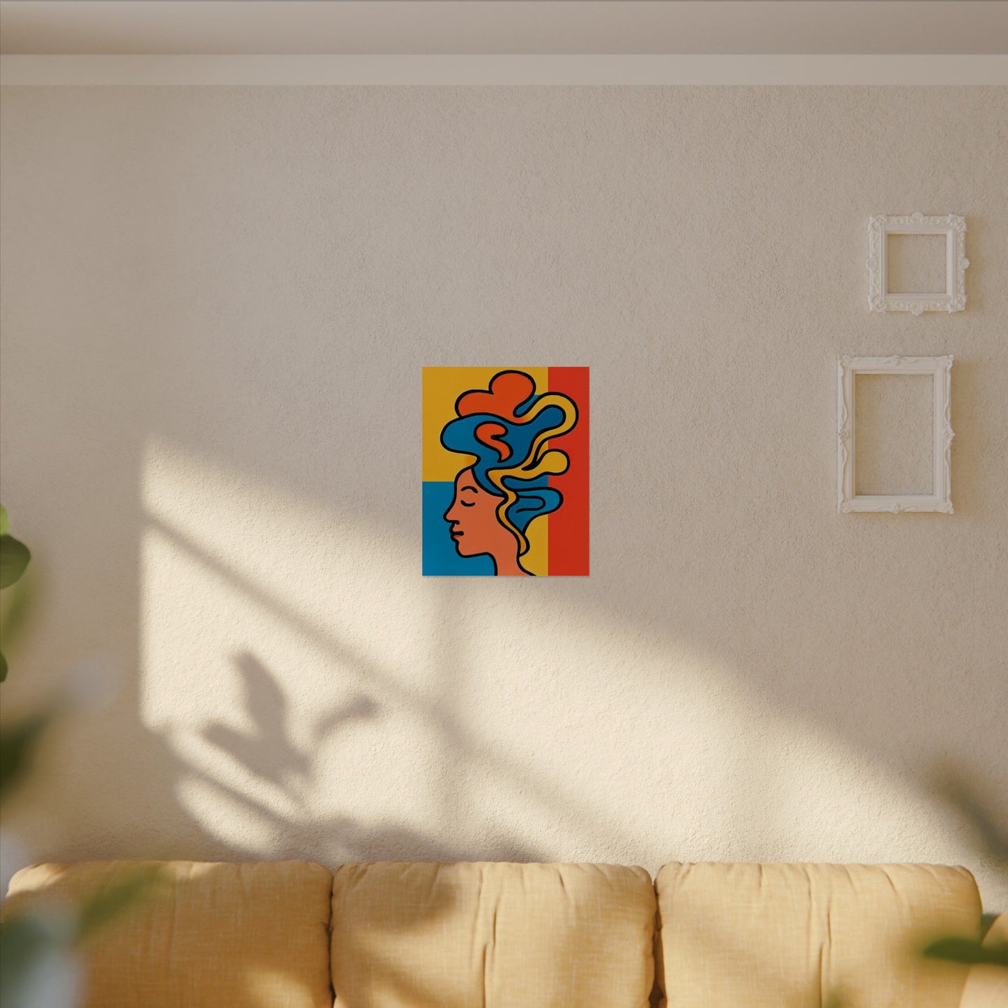 Poster Print - Colorful Abstract Woman with Textured Watercolor Art - GenZ & Millennials