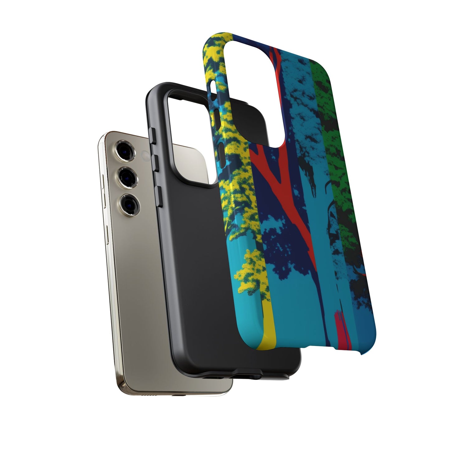 Phone Case - Colorful Forest Design Tough Case