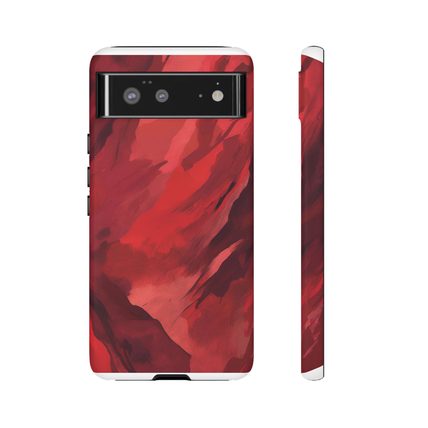 Bold Red Abstract Phone Case - Stylish Protection for Your Phone