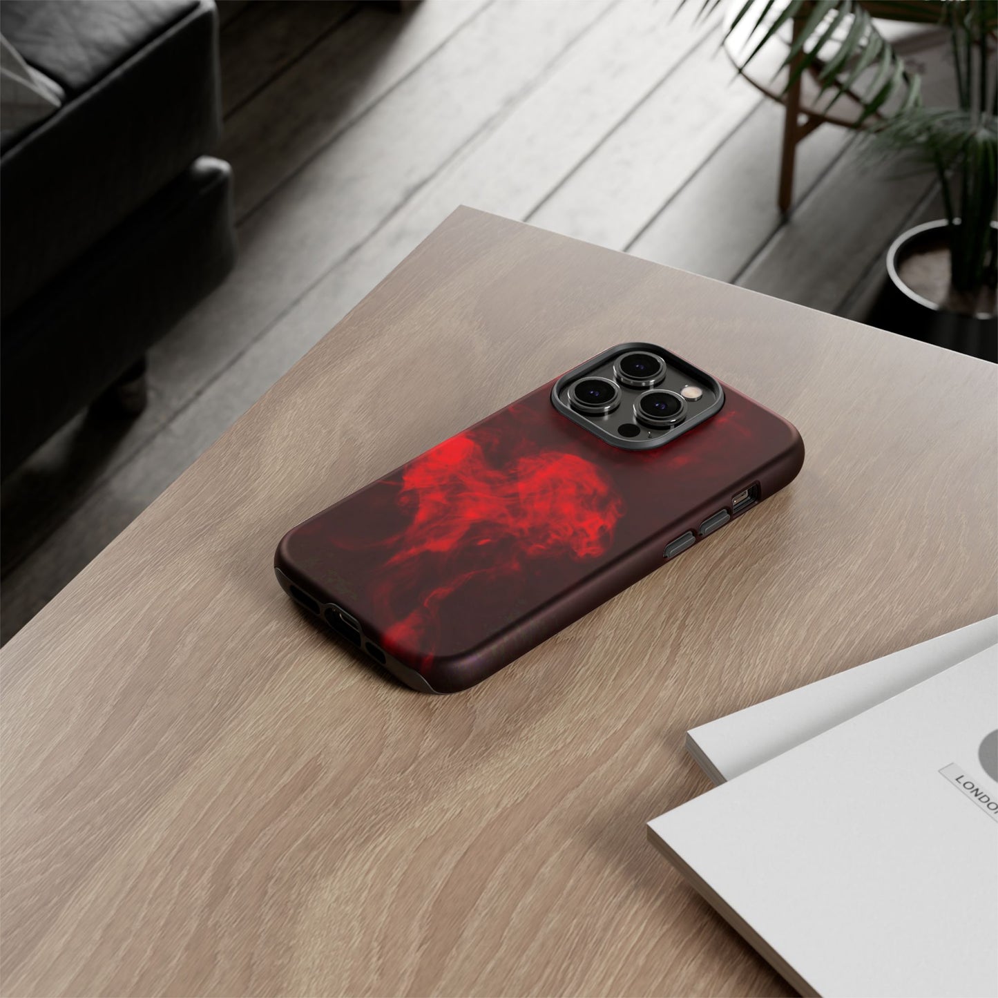 Bold Red Smoke Phone Case – Tough Cases for Protection and Style