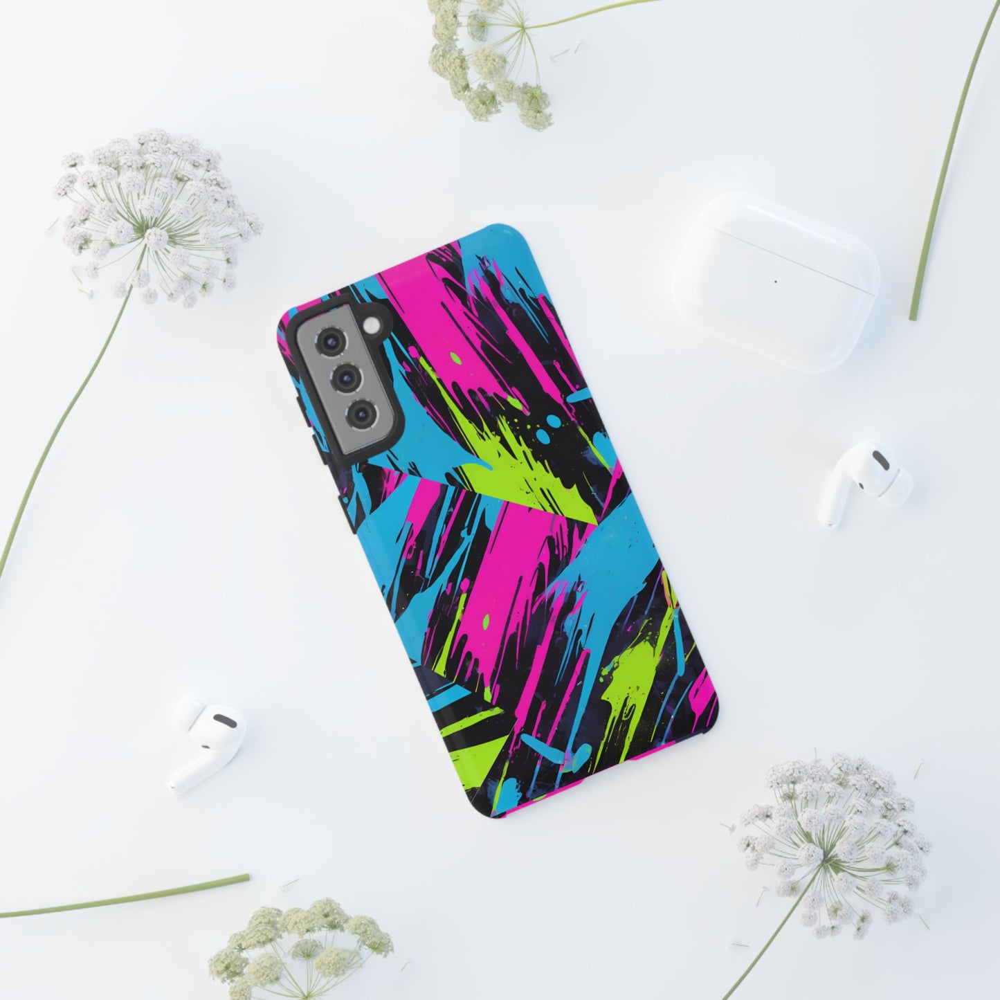 Vibrant Phone Case - Tough Cases with Bold Color Burst Design