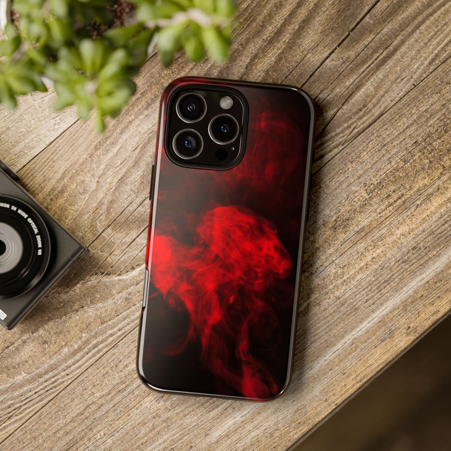 Bold Red Smoke Phone Case – Tough Cases for Protection and Style