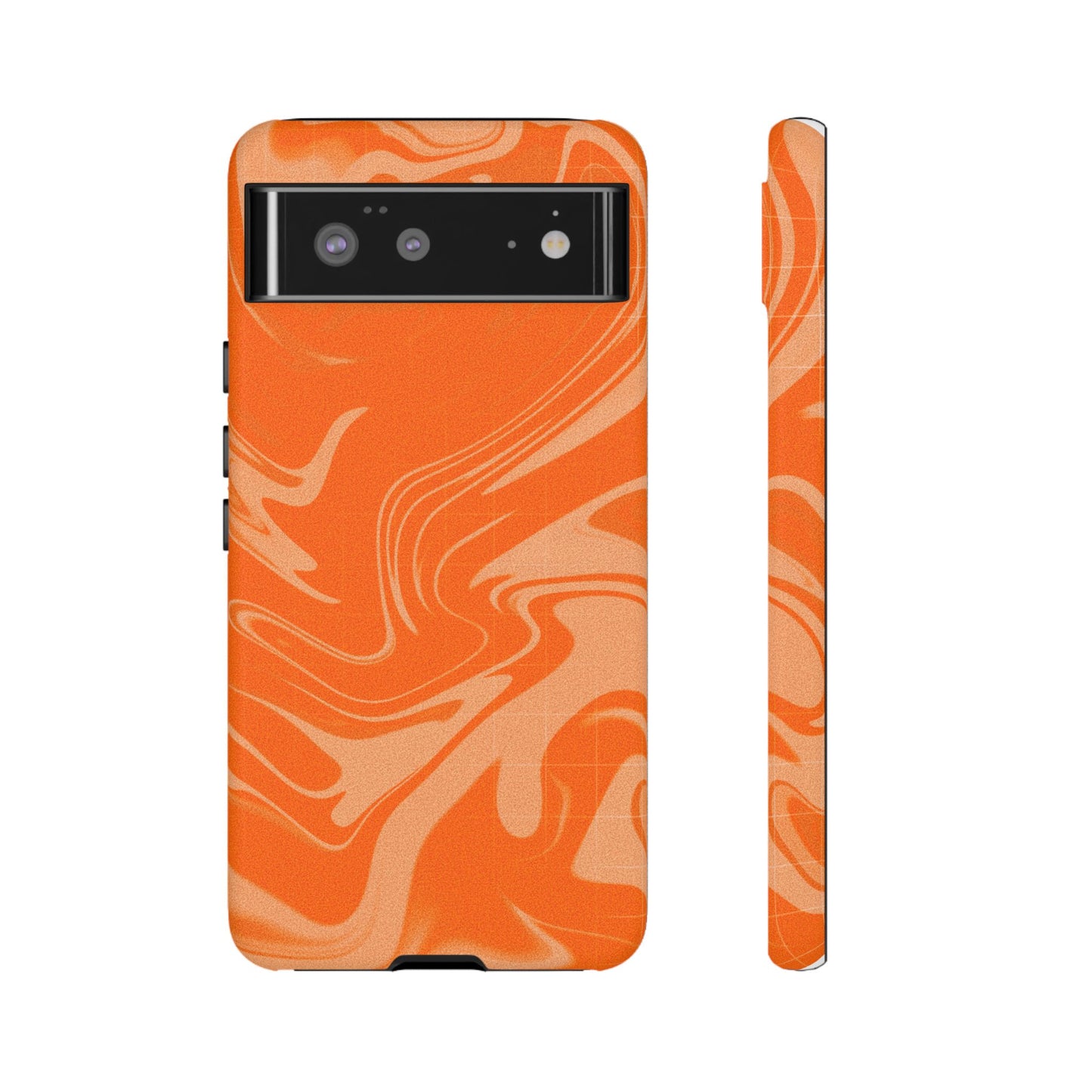 Stylish Orange Marble Phone Case - Tough Cases for Trendy Protection
