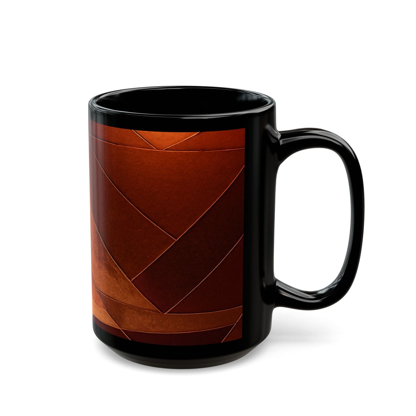 Modern Artistic Black Mug - 11oz & 15oz - Perfect for Coffee Lovers | Unique Gift Idea
