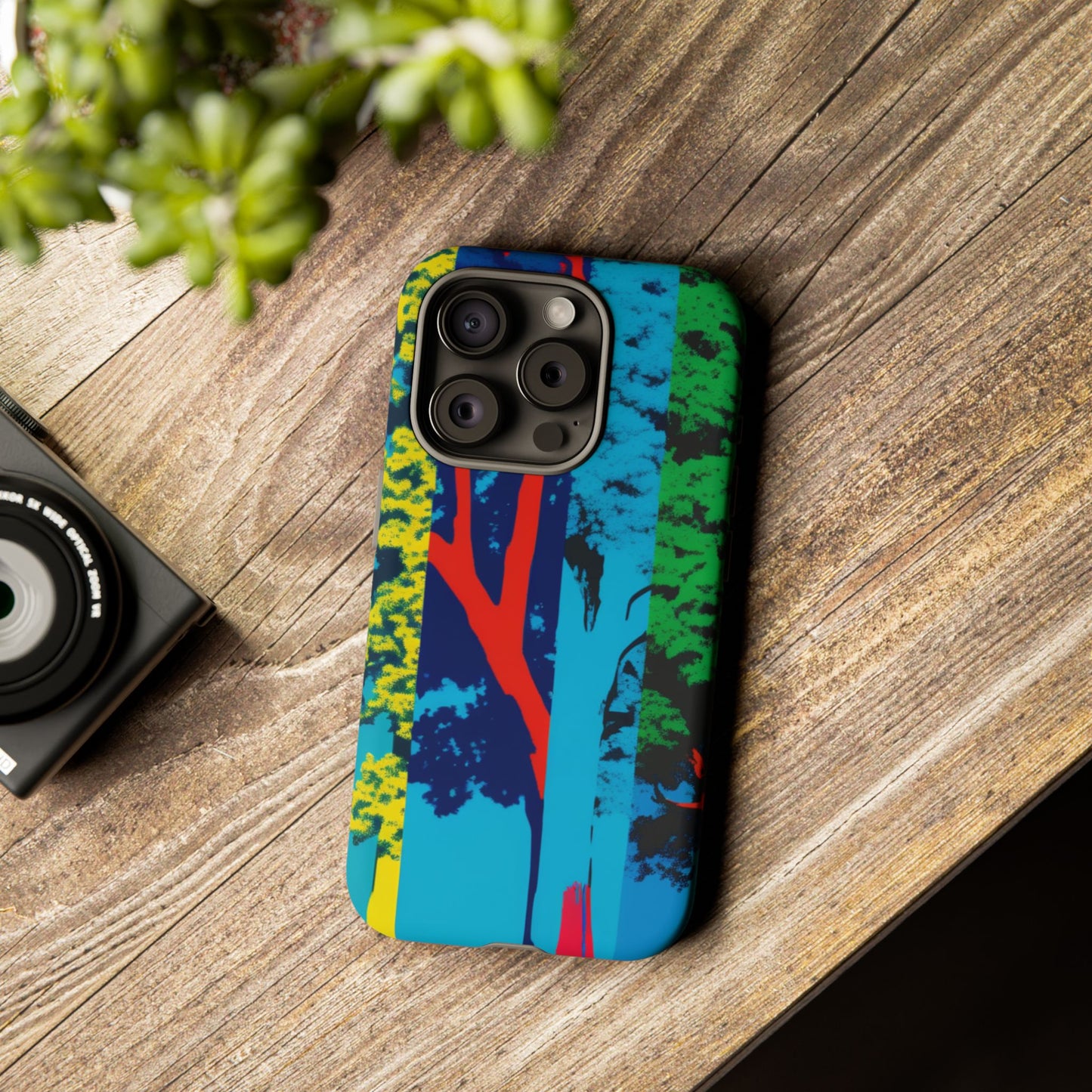 Phone Case - Colorful Forest Design Tough Case