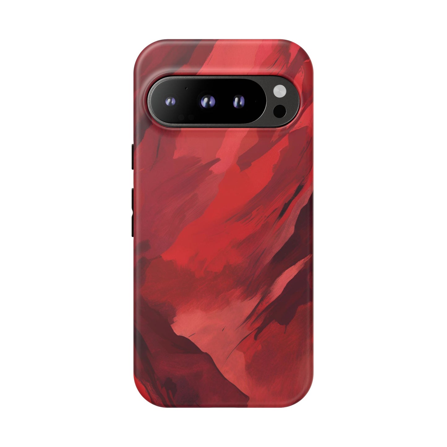 Bold Red Abstract Phone Case - Stylish Protection for Your Phone