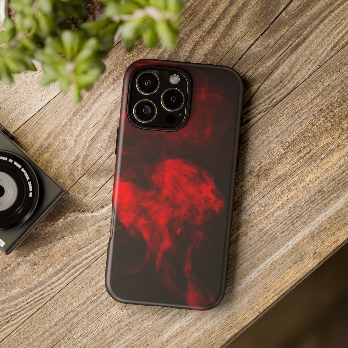 Bold Red Smoke Phone Case – Tough Cases for Protection and Style