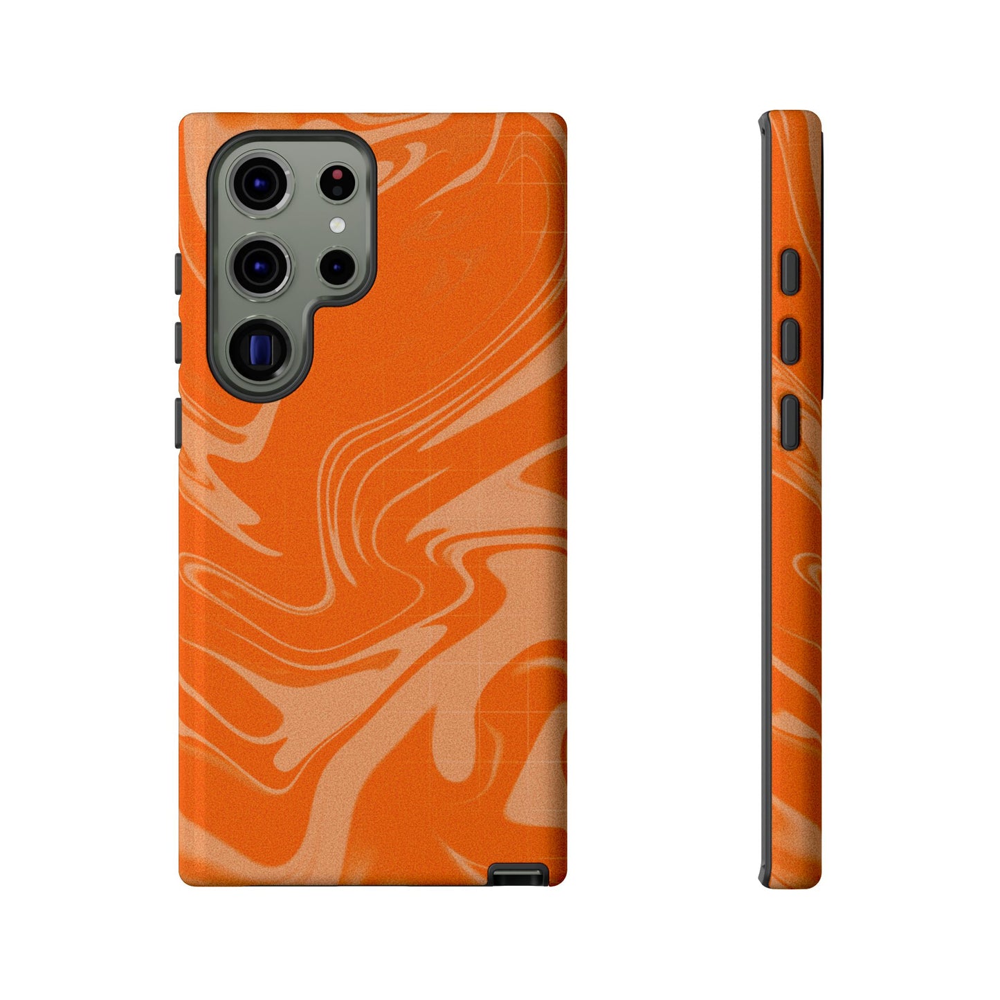 Stylish Orange Marble Phone Case - Tough Cases for Trendy Protection