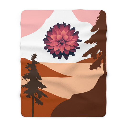 Cozy Floral Sherpa Fleece Blanket – Perfect for Home Décor and Gifts