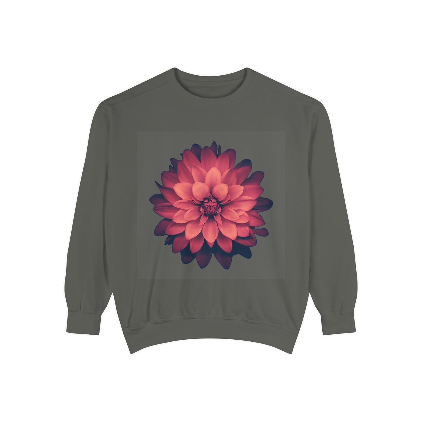 Floral Unisex Sweatshirt - Cozy Garment-Dyed Style for Nature Lovers