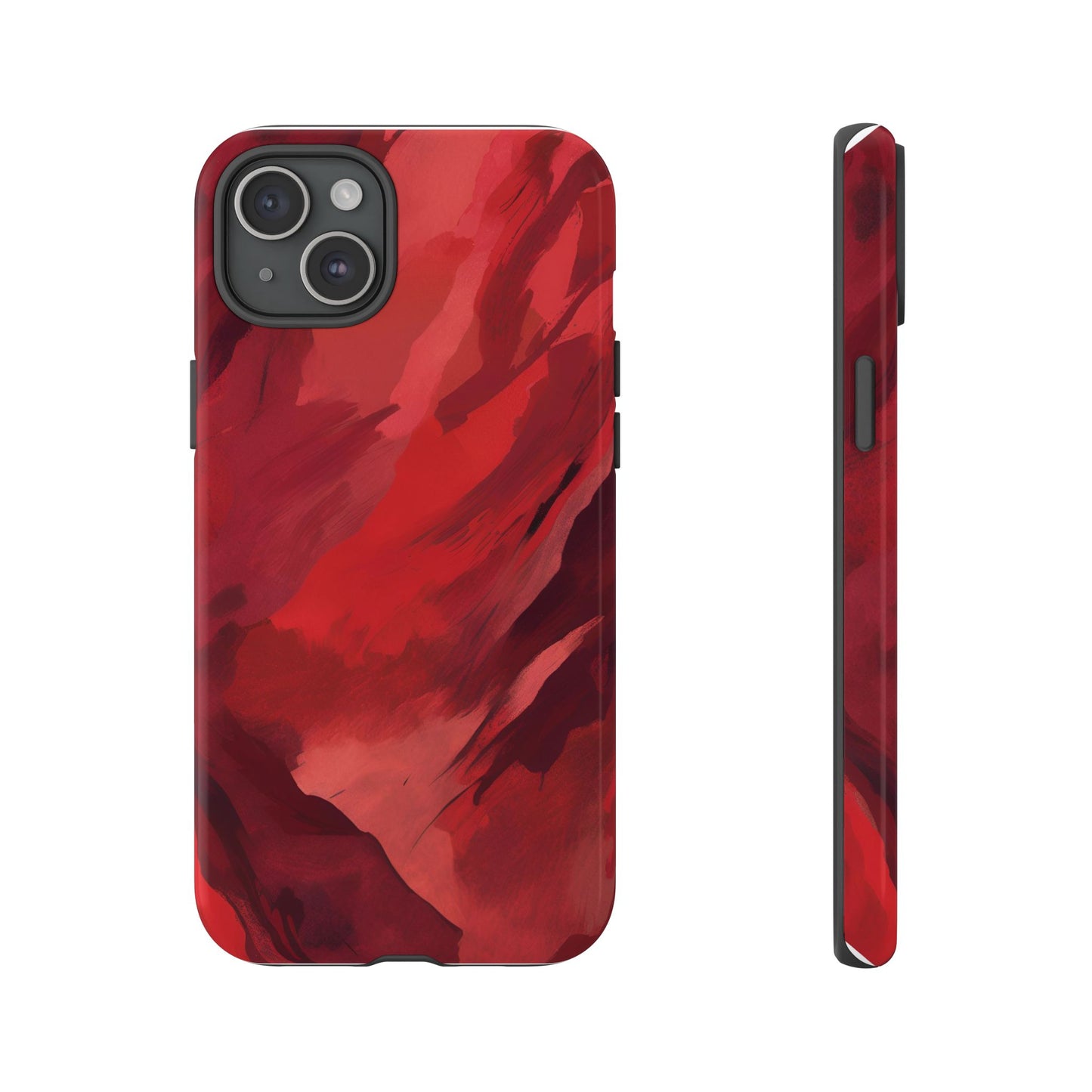 Bold Red Abstract Phone Case - Stylish Protection for Your Phone