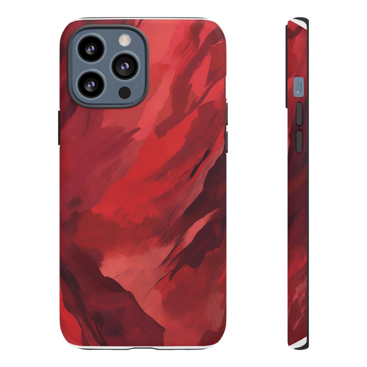 Bold Red Abstract Phone Case - Stylish Protection for Your Phone