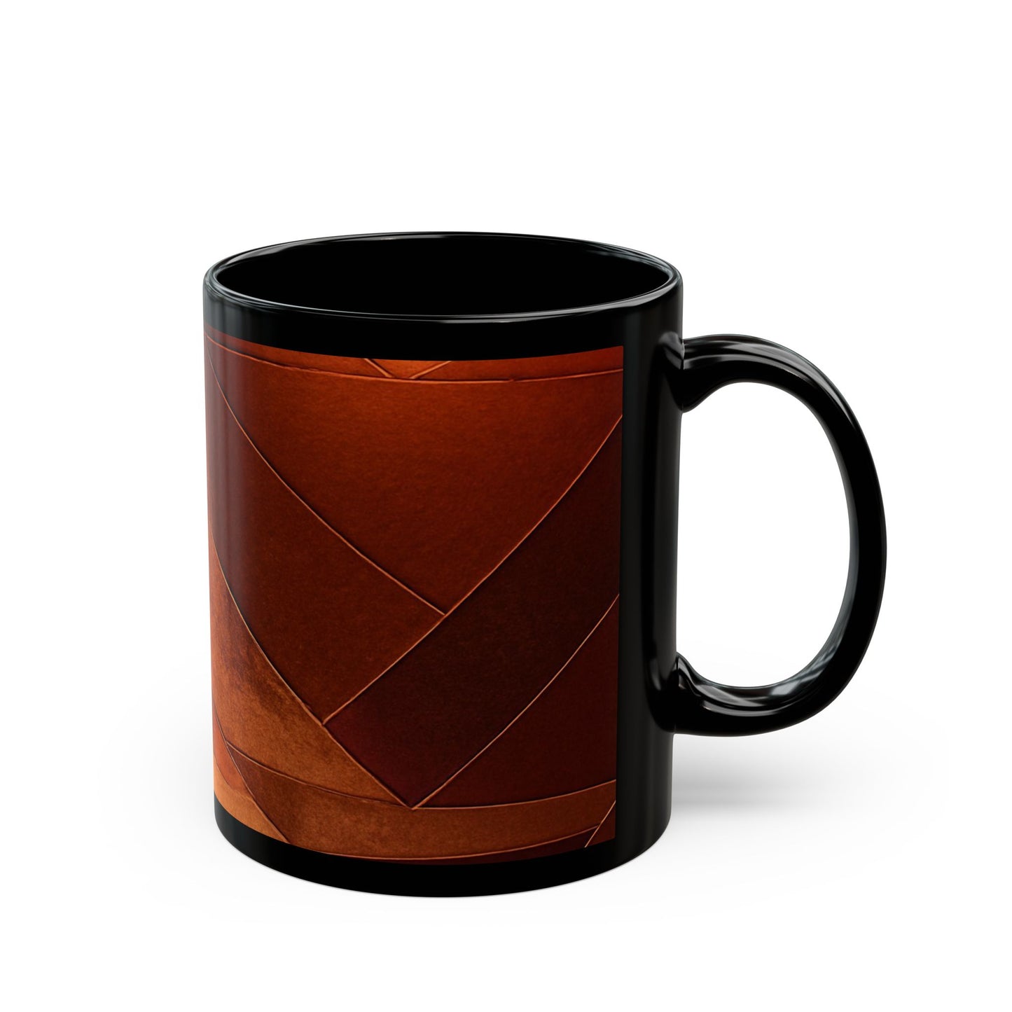 Modern Artistic Black Mug - 11oz & 15oz - Perfect for Coffee Lovers | Unique Gift Idea