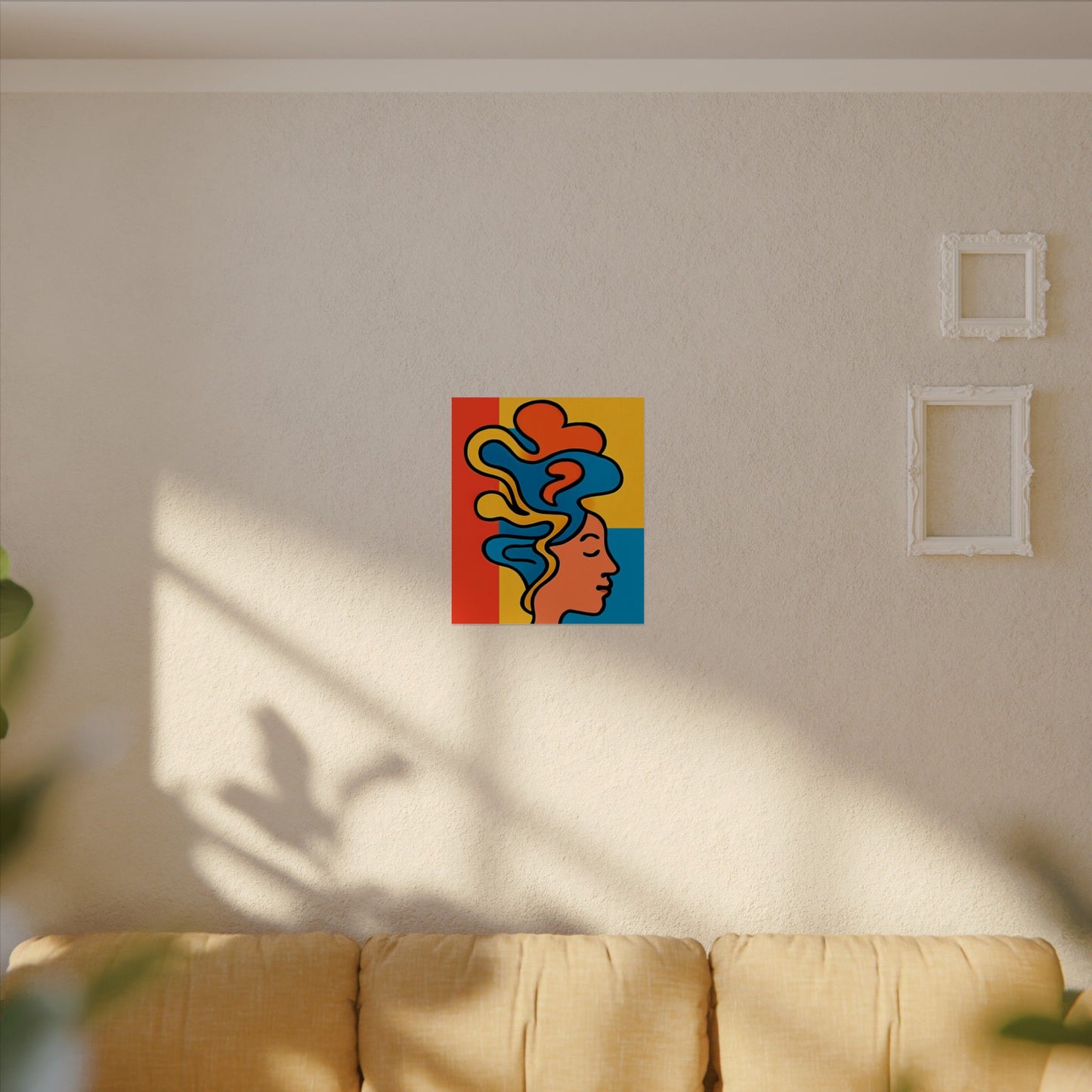 Poster Print - Colorful Abstract Woman with Textured Watercolor Art - GenZ & Millennials