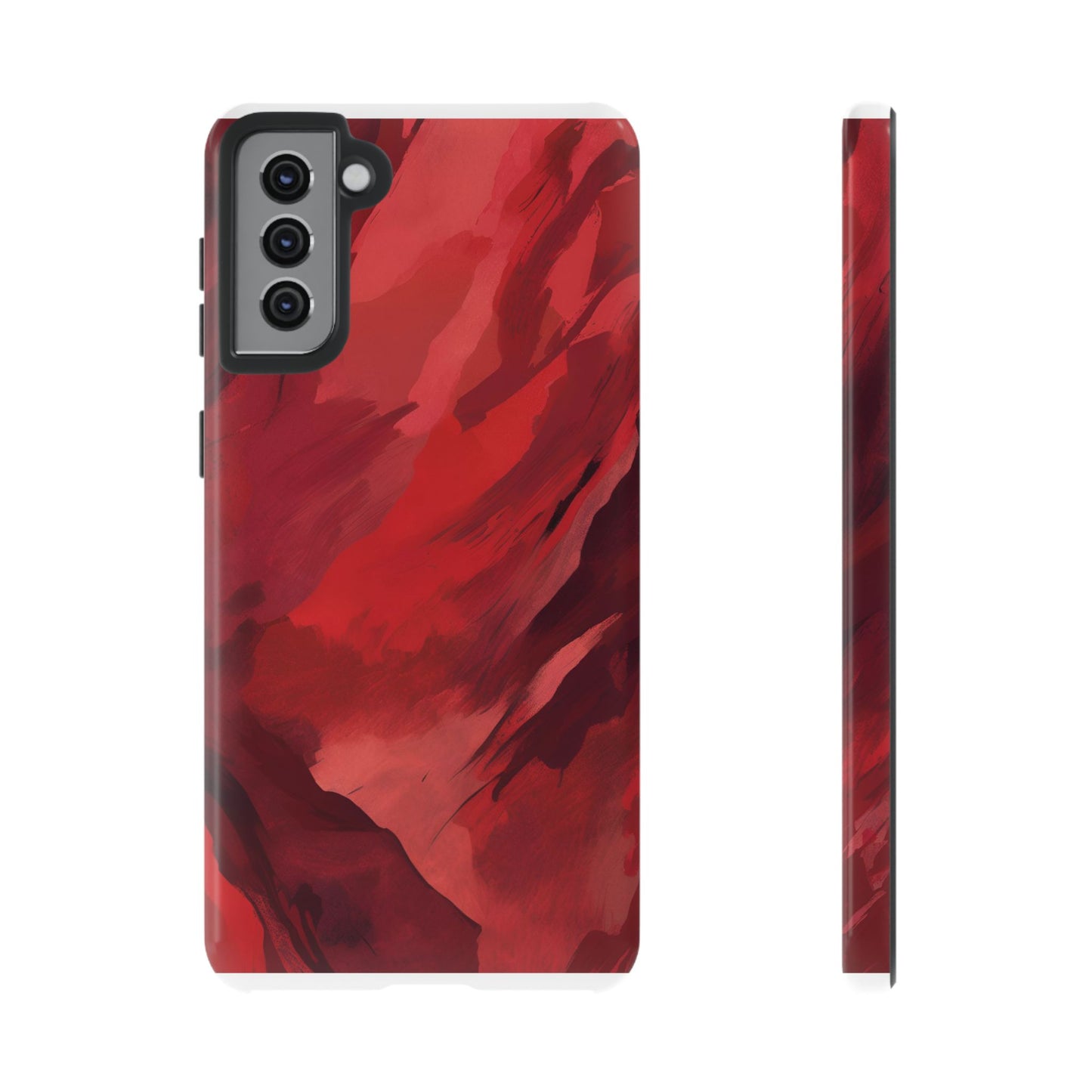 Bold Red Abstract Phone Case - Stylish Protection for Your Phone