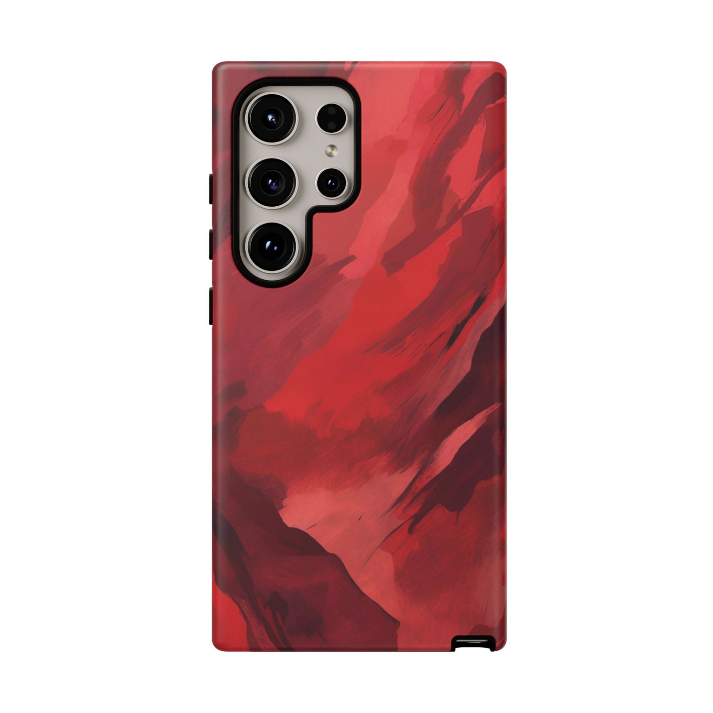 Bold Red Abstract Phone Case - Stylish Protection for Your Phone