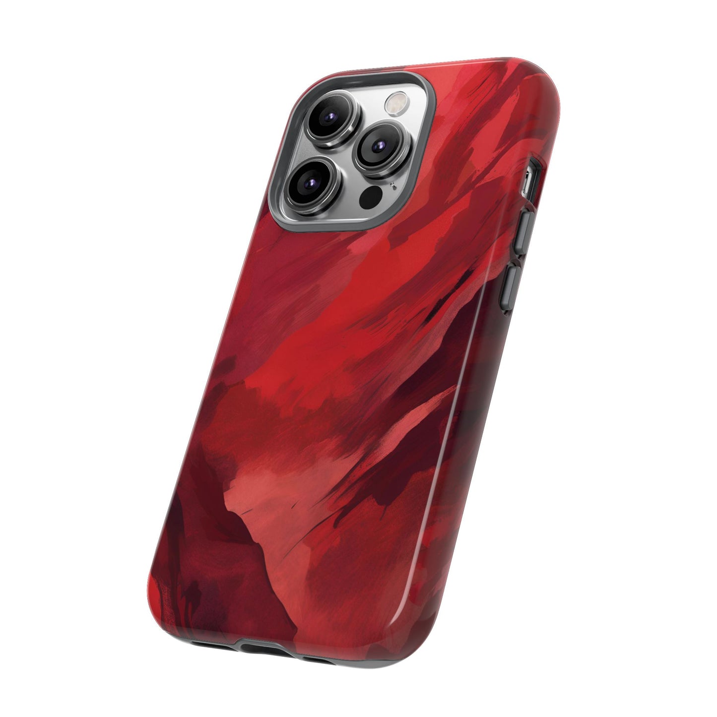 Bold Red Abstract Phone Case - Stylish Protection for Your Phone