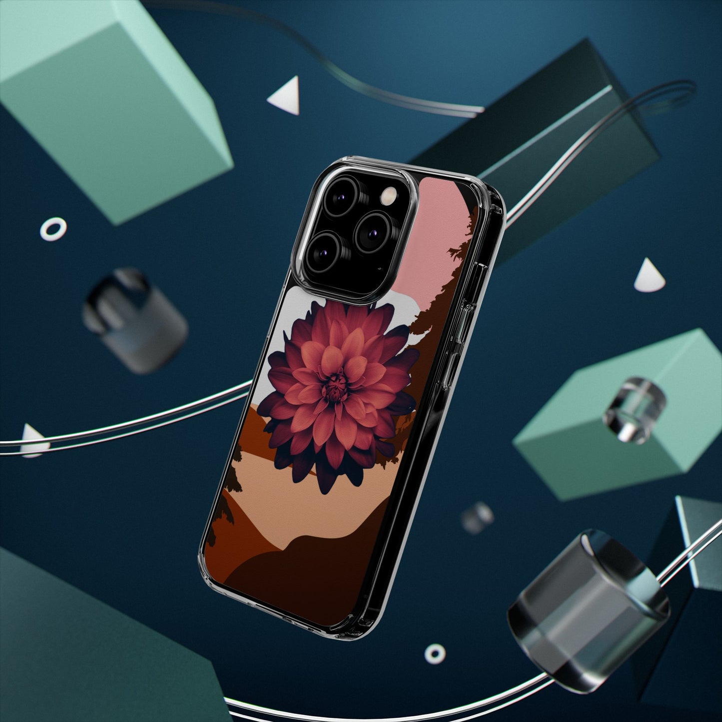 Floral Phone Case - Clear Protective Case with Flower Design