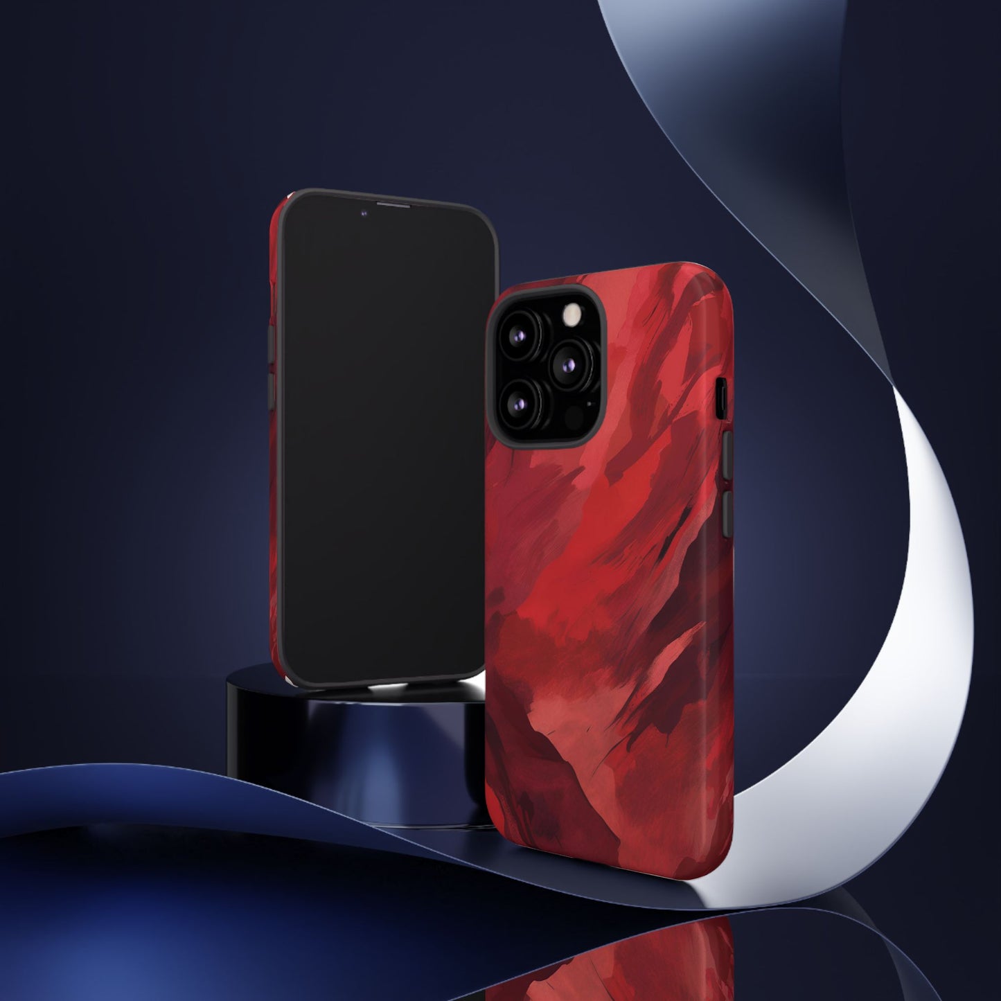 Bold Red Abstract Phone Case - Stylish Protection for Your Phone
