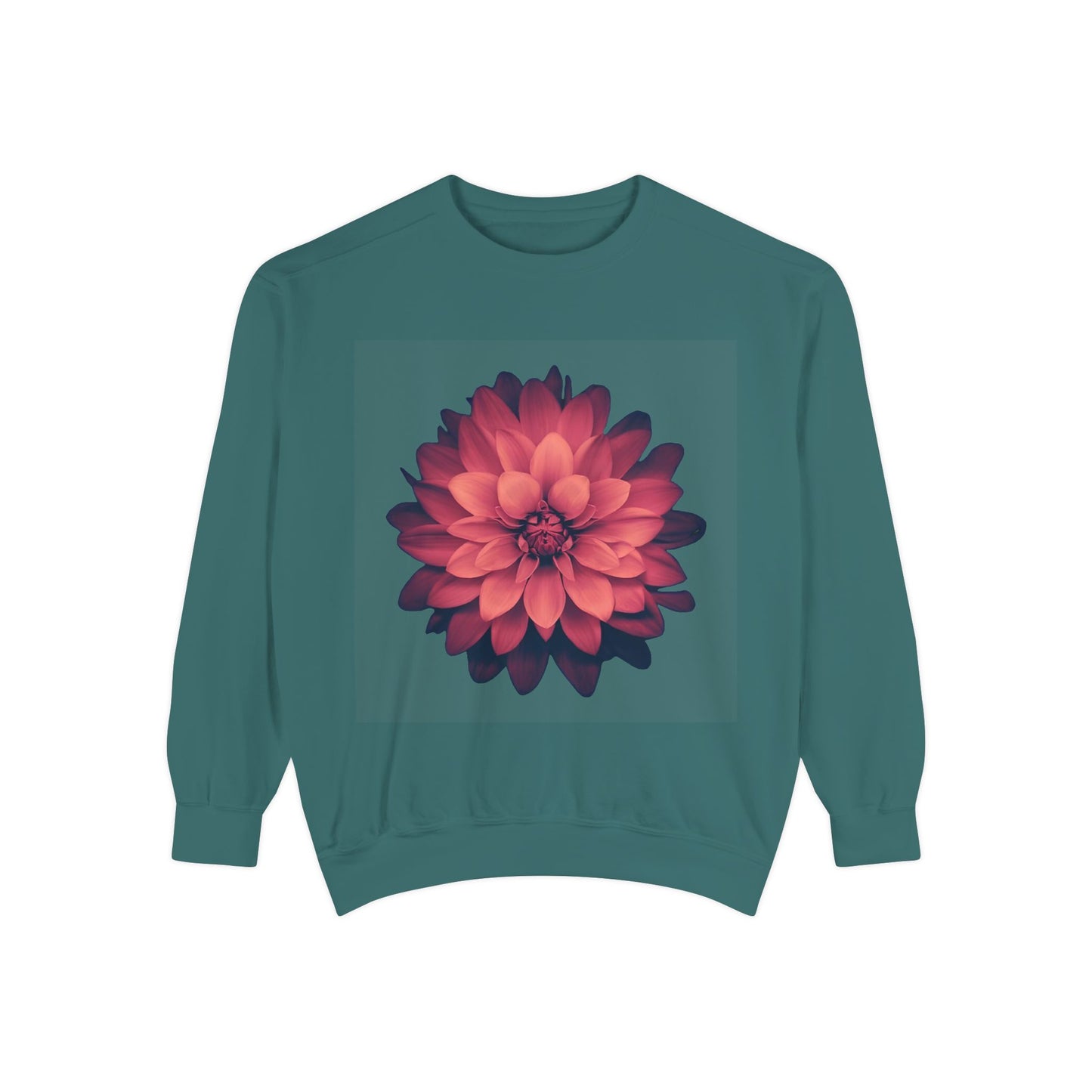 Floral Unisex Sweatshirt - Cozy Garment-Dyed Style for Nature Lovers