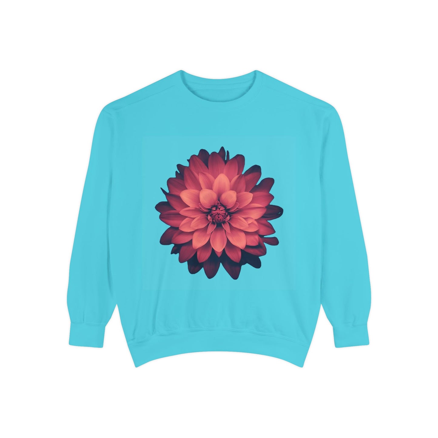 Floral Unisex Sweatshirt - Cozy Garment-Dyed Style for Nature Lovers