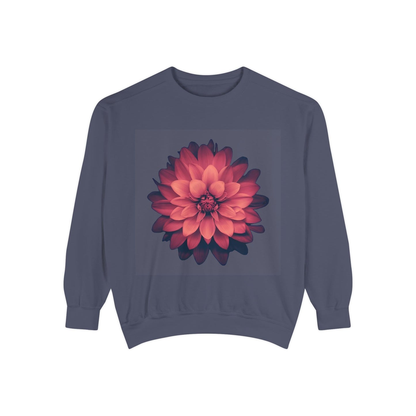 Floral Unisex Sweatshirt - Cozy Garment-Dyed Style for Nature Lovers
