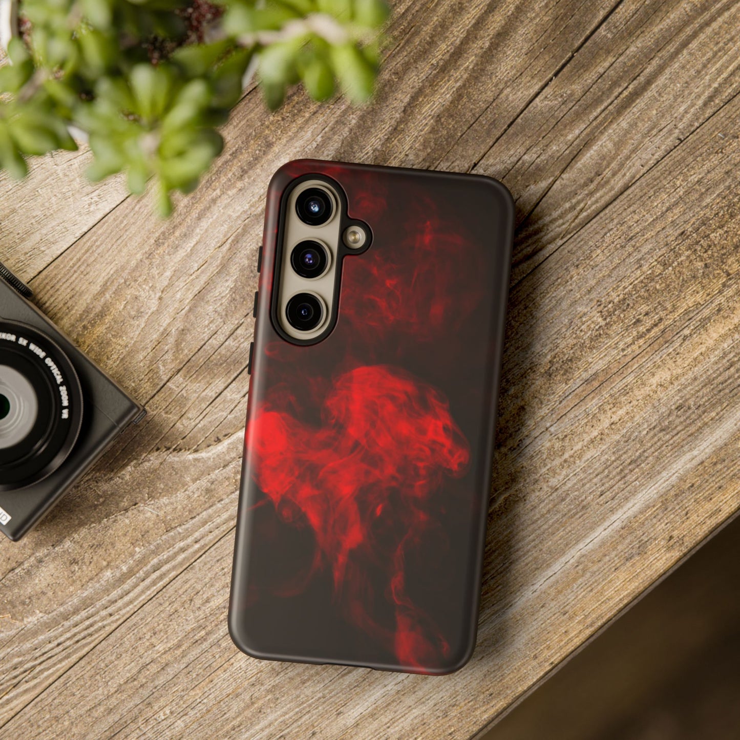 Bold Red Smoke Phone Case – Tough Cases for Protection and Style