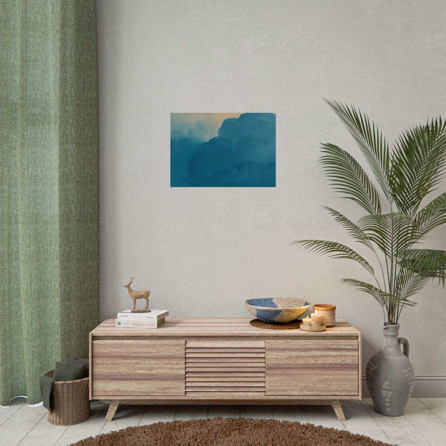 Tranquil Cloudscape Rolled Poster - Perfect for Home Décor and Relaxation
