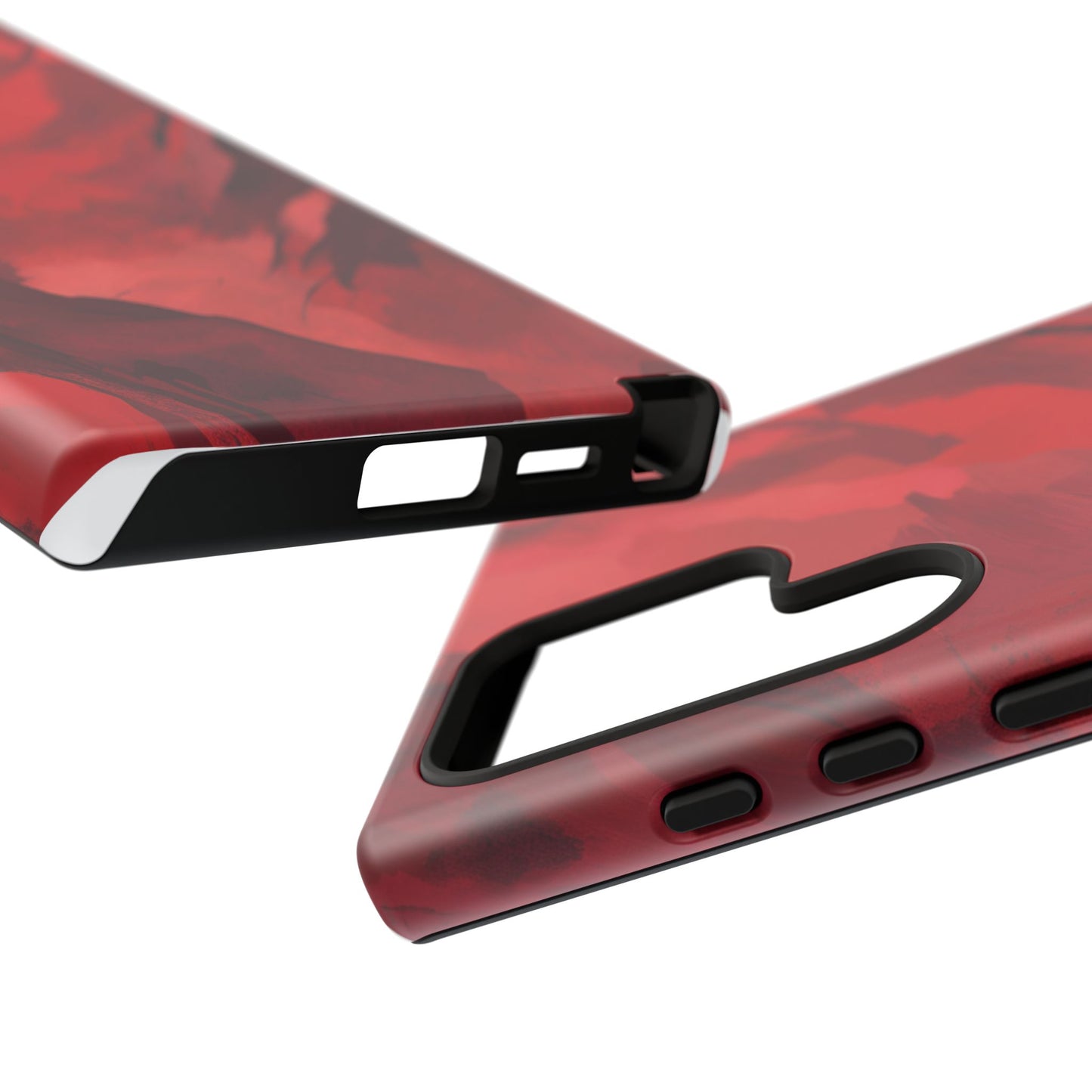 Bold Red Abstract Phone Case - Stylish Protection for Your Phone
