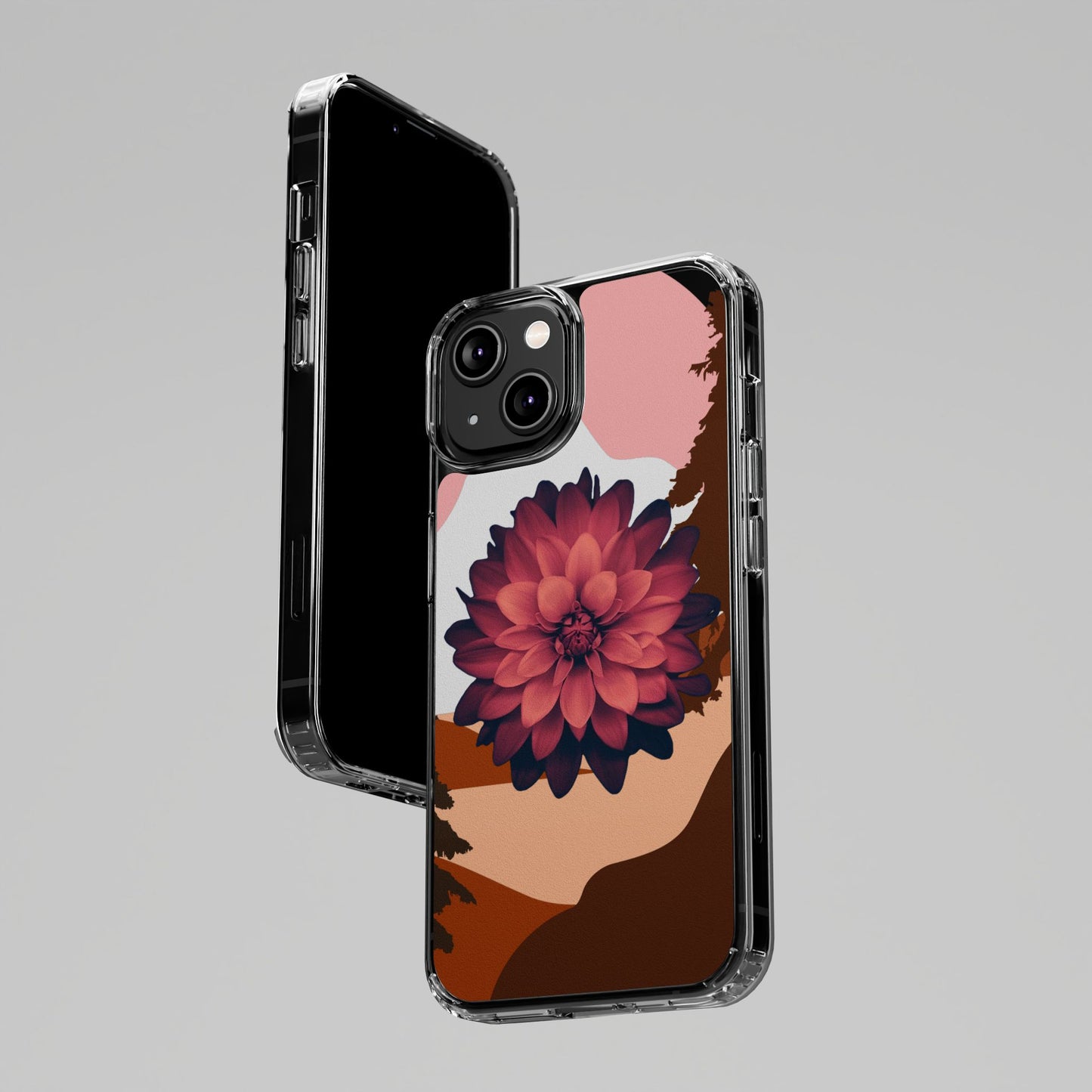 Floral Phone Case - Clear Protective Case with Flower Design