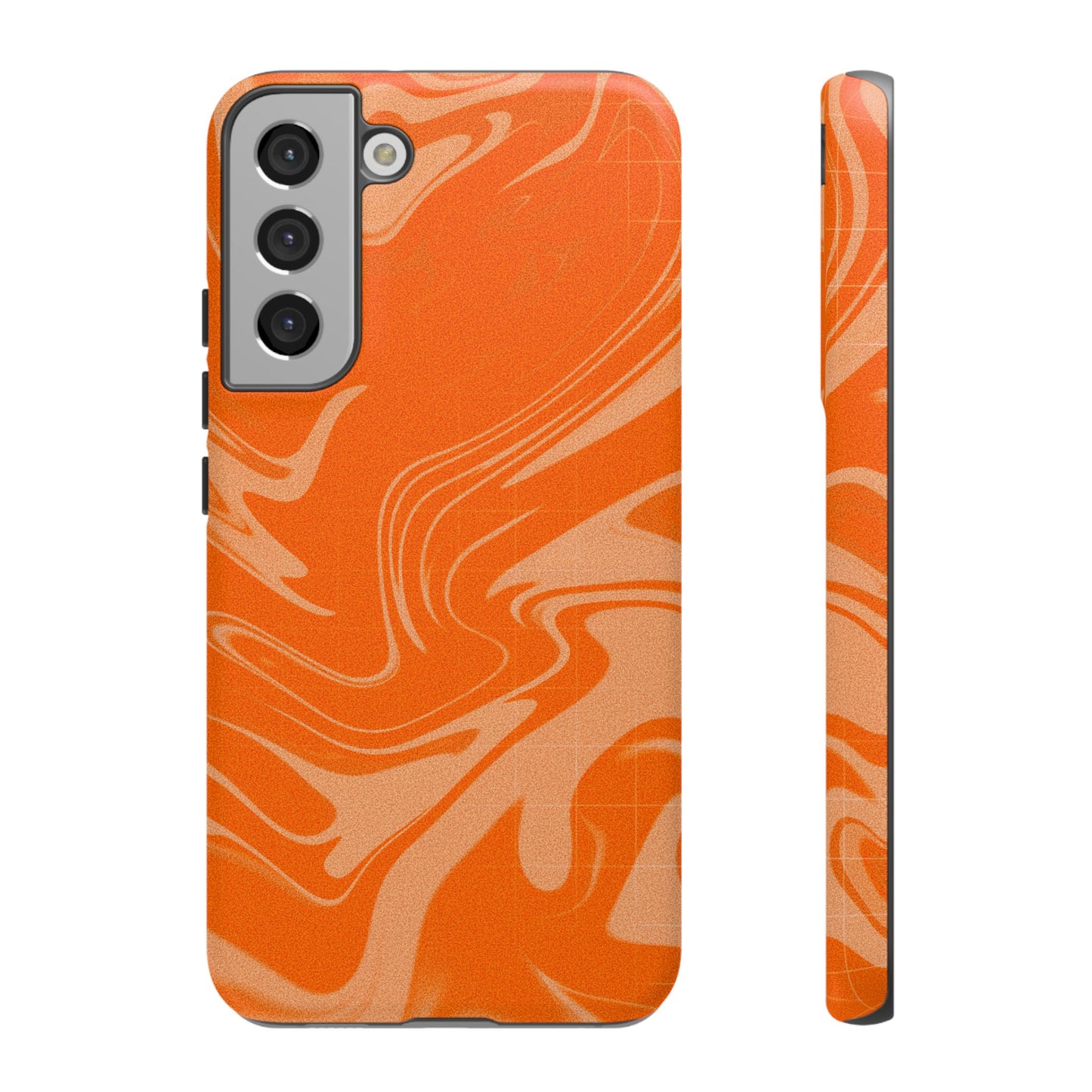 Stylish Orange Marble Phone Case - Tough Cases for Trendy Protection