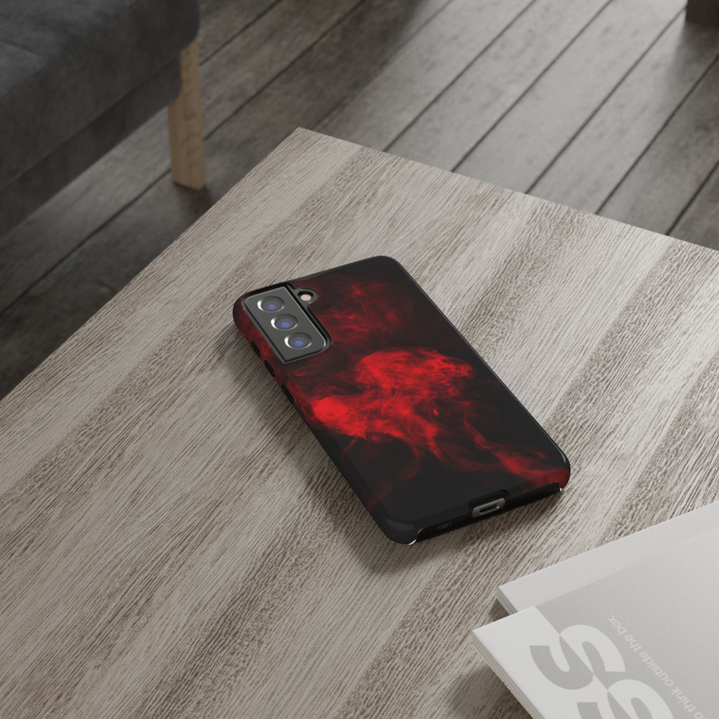 Bold Red Smoke Phone Case – Tough Cases for Protection and Style