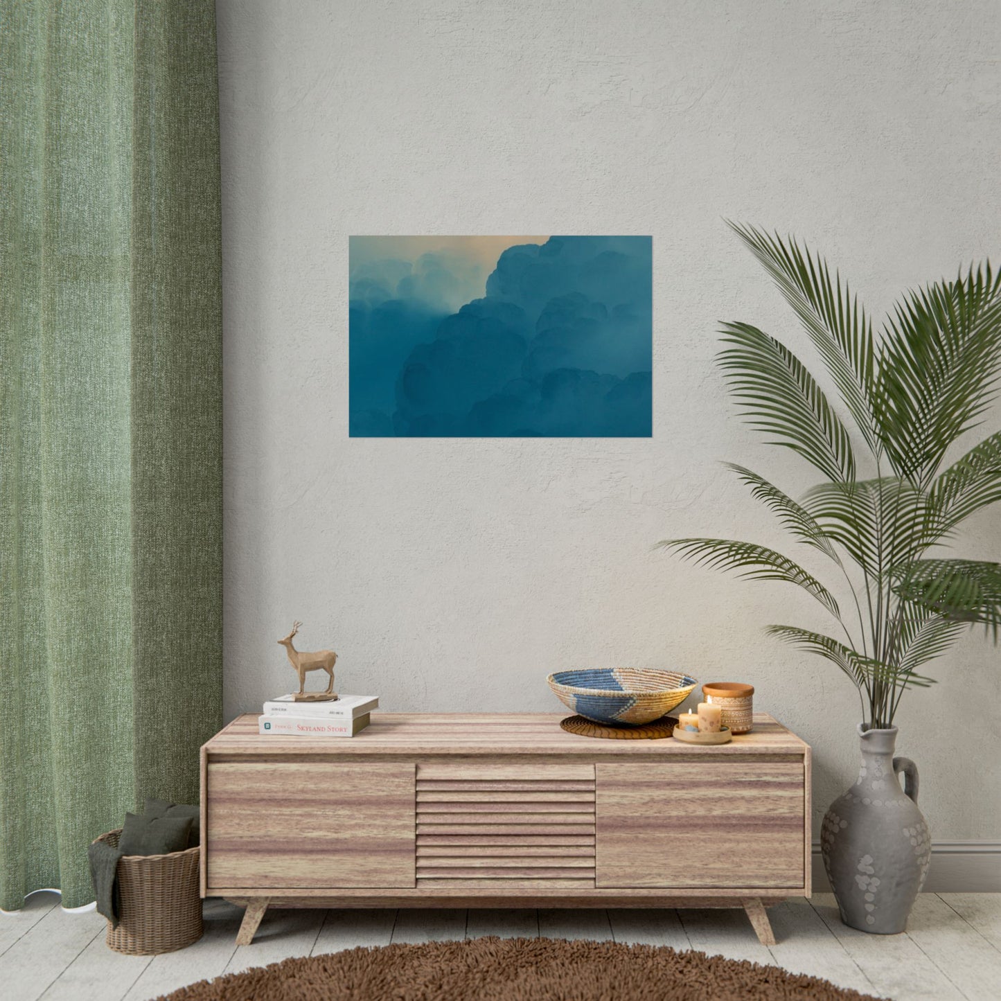 Tranquil Cloudscape Rolled Poster - Perfect for Home Décor and Relaxation