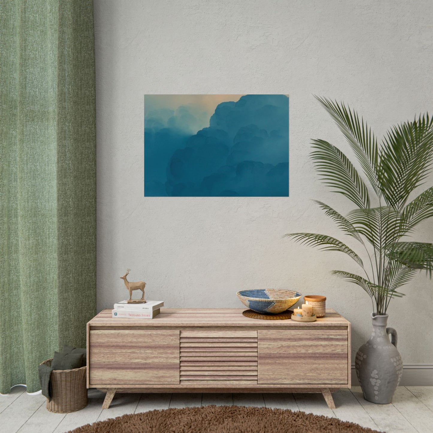 Tranquil Cloudscape Rolled Poster - Perfect for Home Décor and Relaxation
