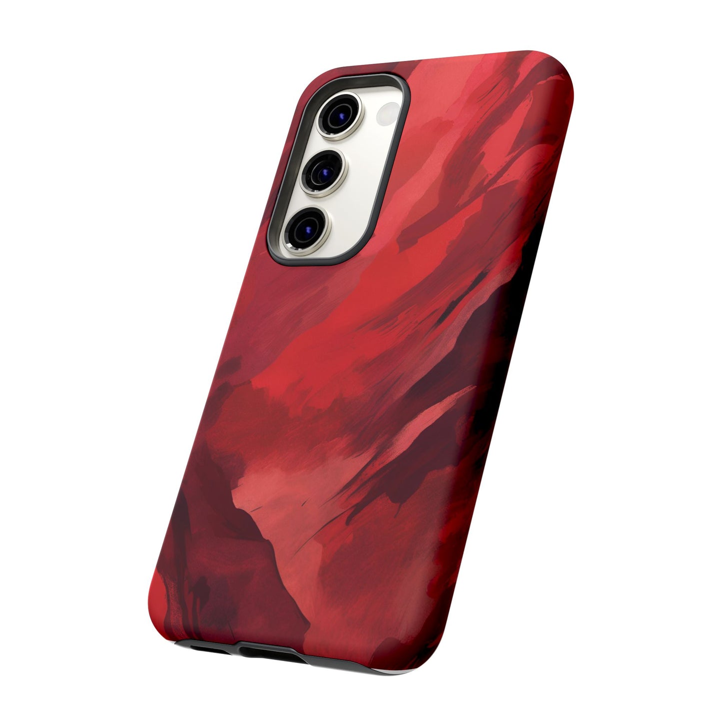 Bold Red Abstract Phone Case - Stylish Protection for Your Phone