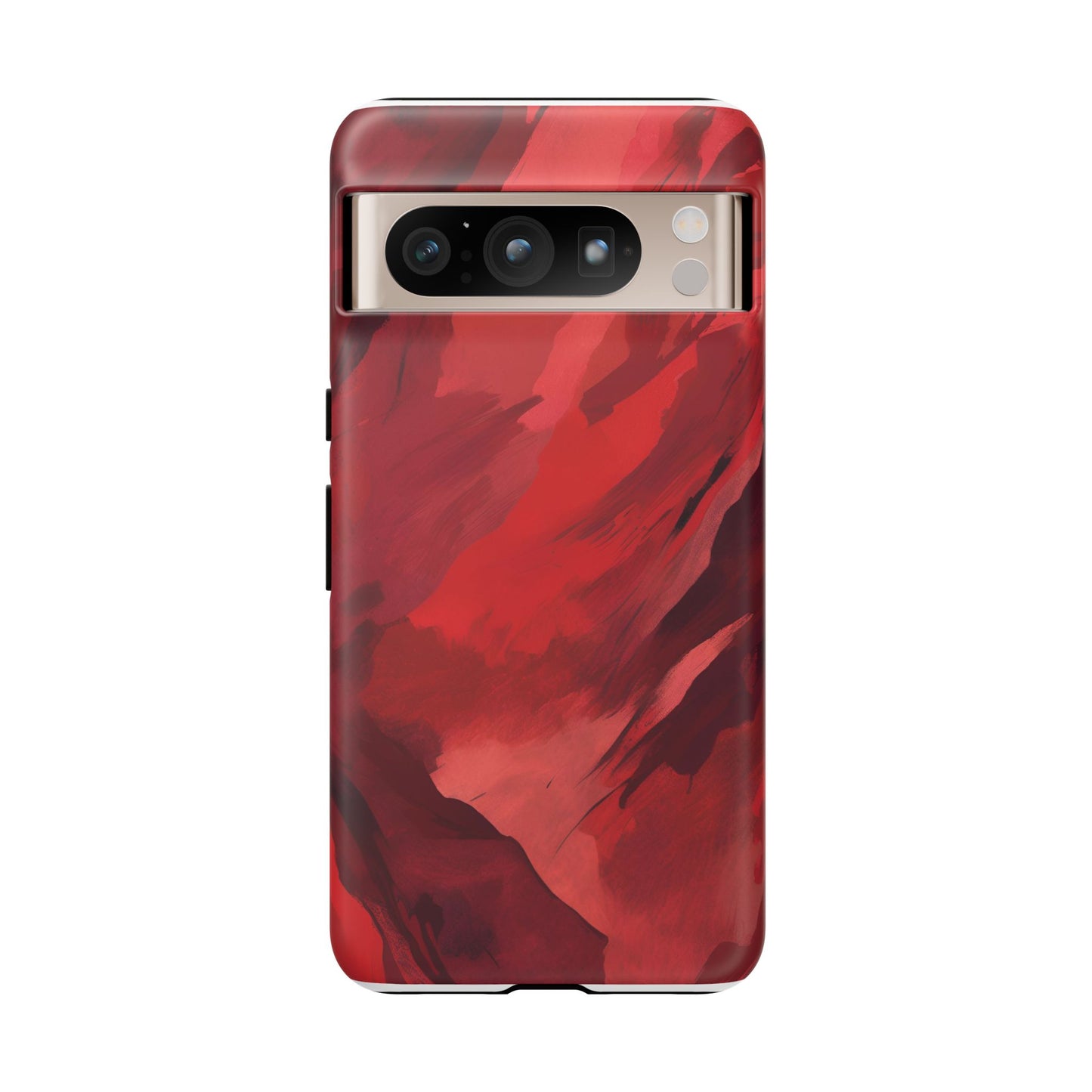 Bold Red Abstract Phone Case - Stylish Protection for Your Phone
