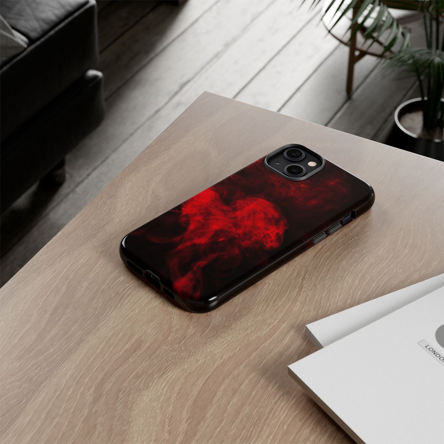 Bold Red Smoke Phone Case – Tough Cases for Protection and Style
