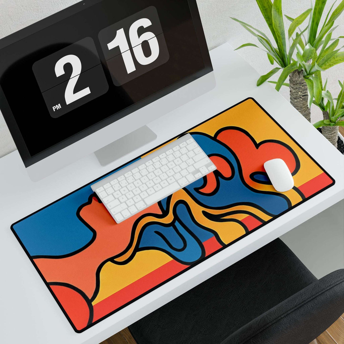 Abstract Colorful Desk Mat – Modern Office Decor for Stylish Workspaces