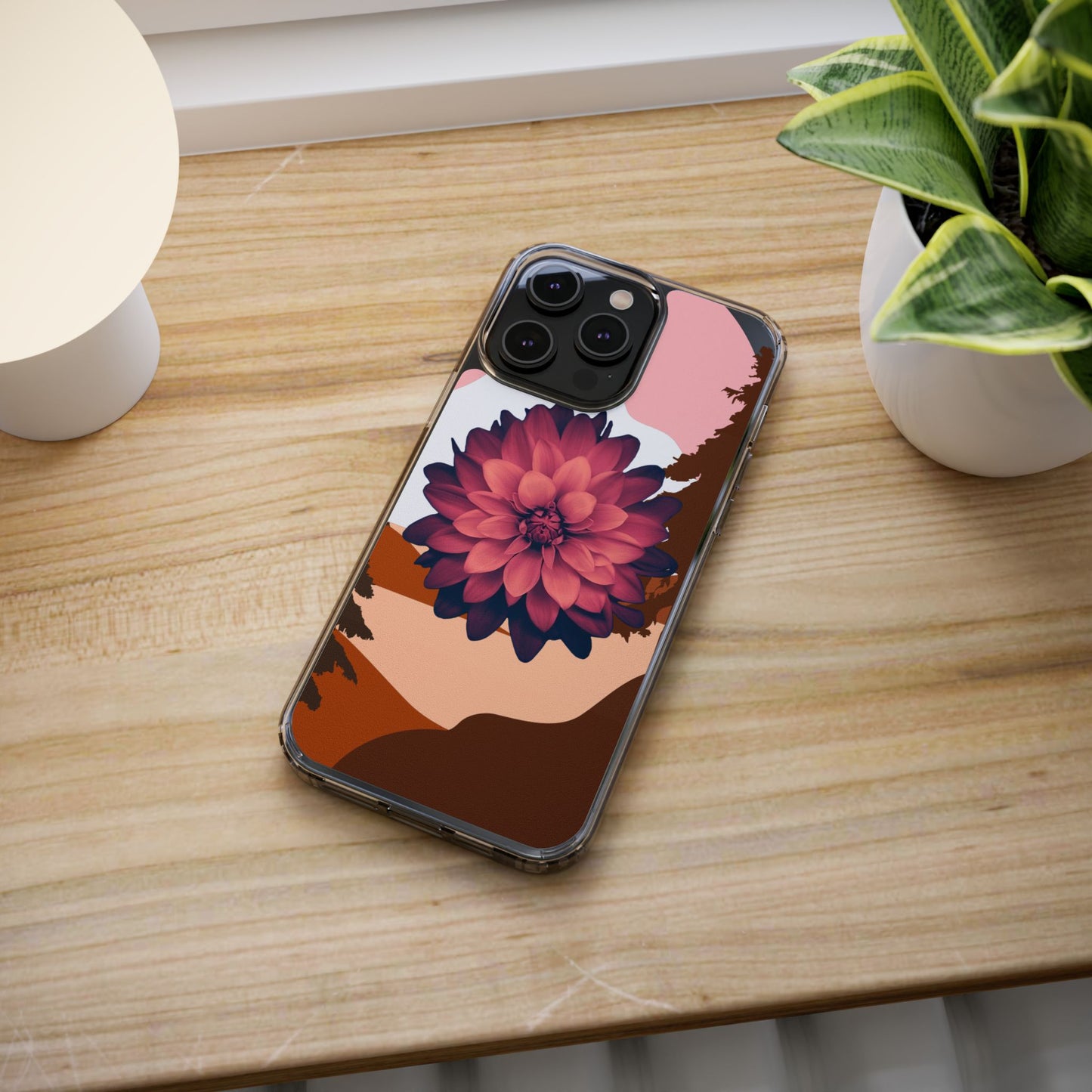 Floral Phone Case - Clear Protective Case with Flower Design